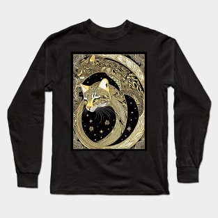 Ocelots Wild Cat Abstract Digital Art Long Sleeve T-Shirt